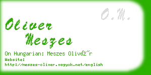 oliver meszes business card